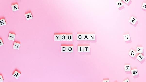 You Can Do It written with Scrabble letters