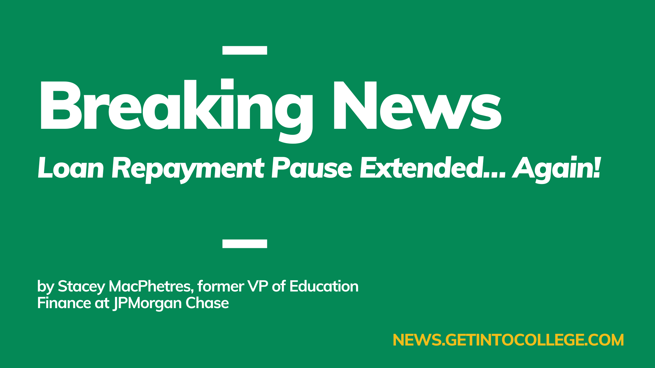 loan repayment pause extended again