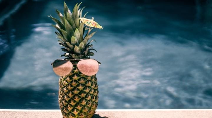 pineapple by the pool