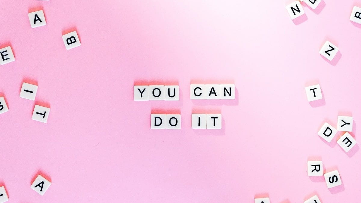 You Can Do It written with Scrabble letters
